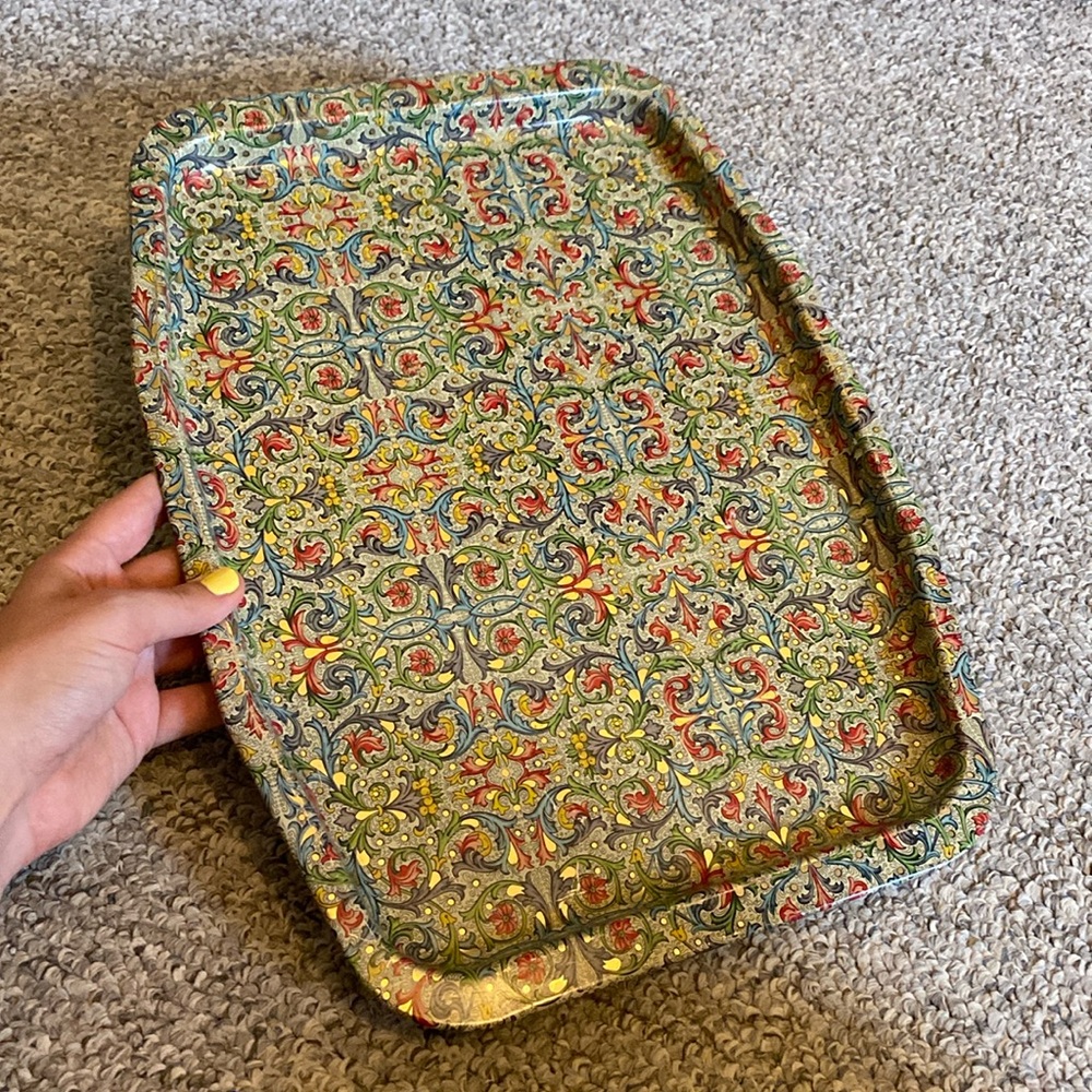 SOLD: Colourful Vintage Metal Tray